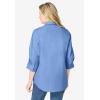 Woman Within Plus Size Perfect Three Quarter Sleeve Shirt(Original French Blue)