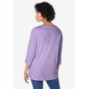 Woman Within Plus Size Perfect Three-Quarter Sleeve V-Neck Tunic(Soft Iris)