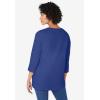 Woman Within Plus Size Perfect Three-Quarter Sleeve V-Neck Tunic(Ultra Blue)
