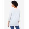 Woman Within Plus Size Perfect Three-Quarter Sleeve V-Neck Tunic(White)