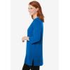 Woman Within Plus Size Perfect Three-Quarter-Sleeve Scoopneck Tunic(Bright Cobalt)