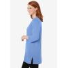 Woman Within Plus Size Perfect Three-Quarter-Sleeve Scoopneck Tunic(French Blue)