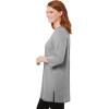 Woman Within Plus Size Perfect Three-Quarter-Sleeve Scoopneck Tunic(Medium Heather Grey)