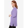 Woman Within Plus Size Perfect Three-Quarter-Sleeve Scoopneck Tunic(Soft Iris)
