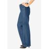 Woman Within Plus Size Perfect Wide-Leg All-Cotton Denim Five-Pocket Jeans(Light Stonewash)