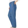 Woman Within Plus Size Perfect Wide-Leg All-Cotton Denim Five-Pocket Jeans(Medium Stonewash)