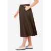 Woman Within Plus Size Petite 7-Day Knit A-Line Skirt(Chocolate)