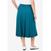 Woman Within Plus Size Petite 7-Day Knit A-Line Skirt(Deep Teal)