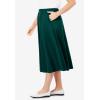 Woman Within Plus Size Petite 7-Day Knit A-Line Skirt(Emerald Green)