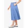 Woman Within Plus Size Petite 7-Day Knit A-Line Skirt(French Blue)
