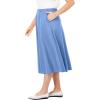 Woman Within Plus Size Petite 7-Day Knit A-Line Skirt(Heather Charcoal)