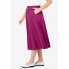 Woman Within Plus Size Petite 7-Day Knit A-Line Skirt(Raspberry)