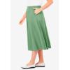 Woman Within Plus Size Petite 7-Day Knit A-Line Skirt(Sage)