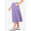 Woman Within Plus Size Petite 7-Day Knit A-Line Skirt(Soft Iris)