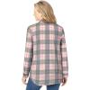 Woman Within Plus Size Petite Classic Flannel Shirt(Pink Sorbet Plaid)