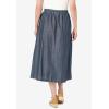 Woman Within Plus Size Petite Drawstring Denim Skirt(Natural Khaki)