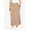 Woman Within Plus Size Petite Sport Knit Side-Slit Skirt(New Khaki)