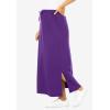Woman Within Plus Size Petite Sport Knit Side-Slit Skirt(Purple Orchid)