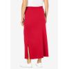 Woman Within Plus Size Petite Sport Knit Side-Slit Skirt(Vivid Red)