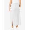 Woman Within Plus Size Petite Sport Knit Side-Slit Skirt(White)