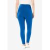 Woman Within Plus Size Petite Stretch-Cotton Knit Pull-On Leggings(Bright Cobalt)
