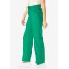 Woman Within Plus Size Petite The Boardwalk Pant(Tropical Emerald)