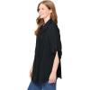 Woman Within Plus Size Pintucked Button Down Gauze Shirt(Black)