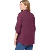 Woman Within Plus Size Pintucked Button Down Gauze Shirt(Deep Claret)