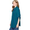 Woman Within Plus Size Pintucked Button Down Gauze Shirt(Deep Teal)