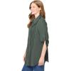 Woman Within Plus Size Pintucked Button Down Gauze Shirt(Pine)