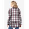 Woman Within Plus Size Pintucked Flannel Shirt(Ivory Multi Plaid)