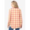 Woman Within Plus Size Pintucked Flannel Shirt(Ivory Multi Plaid)