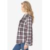 Woman Within Plus Size Pintucked Flannel Shirt(Ivory Multi Plaid)