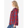 Woman Within Plus Size Pintucked Flannel Shirt(Red Fun Plaid)