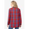 Woman Within Plus Size Pintucked Flannel Shirt(Red Fun Plaid)