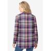 Woman Within Plus Size Pintucked Flannel Shirt(Sweet Plum Plaid)
