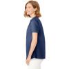 Woman Within Plus Size Pintucked Half-Button Tunic(Evening Blue)