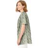 Woman Within Plus Size Pintucked Half-Button Tunic(Olive Green Blooming Ditsy)