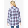 Woman Within Plus Size Plaid Knit Tunic with Collar(Ivory Plaid)
