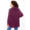 Woman Within Plus Size Pleat-Back Corduroy Jacket Long Oversized Barn Coat(Deep Claret)