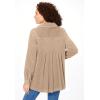 Woman Within Plus Size Pleat-Back Corduroy Jacket Long Oversized Barn Coat(New Khaki)