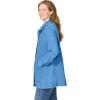 Woman Within Plus Size Pleat-Back Denim Jacket Long Oversized Jean Coat(Light Stonewash)
