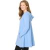 Woman Within Plus Size Pocket Hoodie Sweatshirt(French Blue)