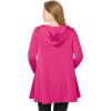 Woman Within Plus Size Pocket Hoodie Sweatshirt(Raspberry Sorbet)