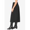 Woman Within Plus Size Ponte Knit A-Line Skirt(Black)