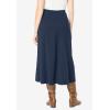 Woman Within Plus Size Ponte Knit A-Line Skirt(Navy)