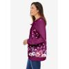 Woman Within Plus Size Printed Sweatshirt(Deep Claret Growing Garden)