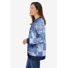 Woman Within Plus Size Printed Sweatshirt(French Blue Patched Paisley)