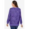 Woman Within Plus Size Printed Sweatshirt(Petal Purple Sketched Folk)