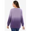 Woman Within Plus Size Printed Sweatshirt(Radiant Purple Ombre)